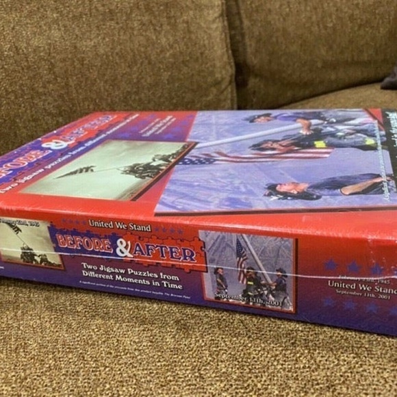 NEW Before & After 2 in 1 Box 9/11 Fire & Iwo Jima Soldier Flag Puzzle History - Picture 7 of 7